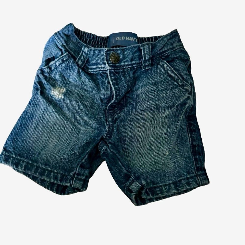Old Navy Blue Denim Shorts Size 6-12 Months